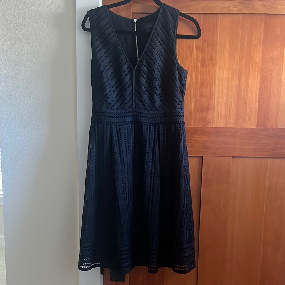 J. Crew Black Sleeveless V-Neck Midi Dress